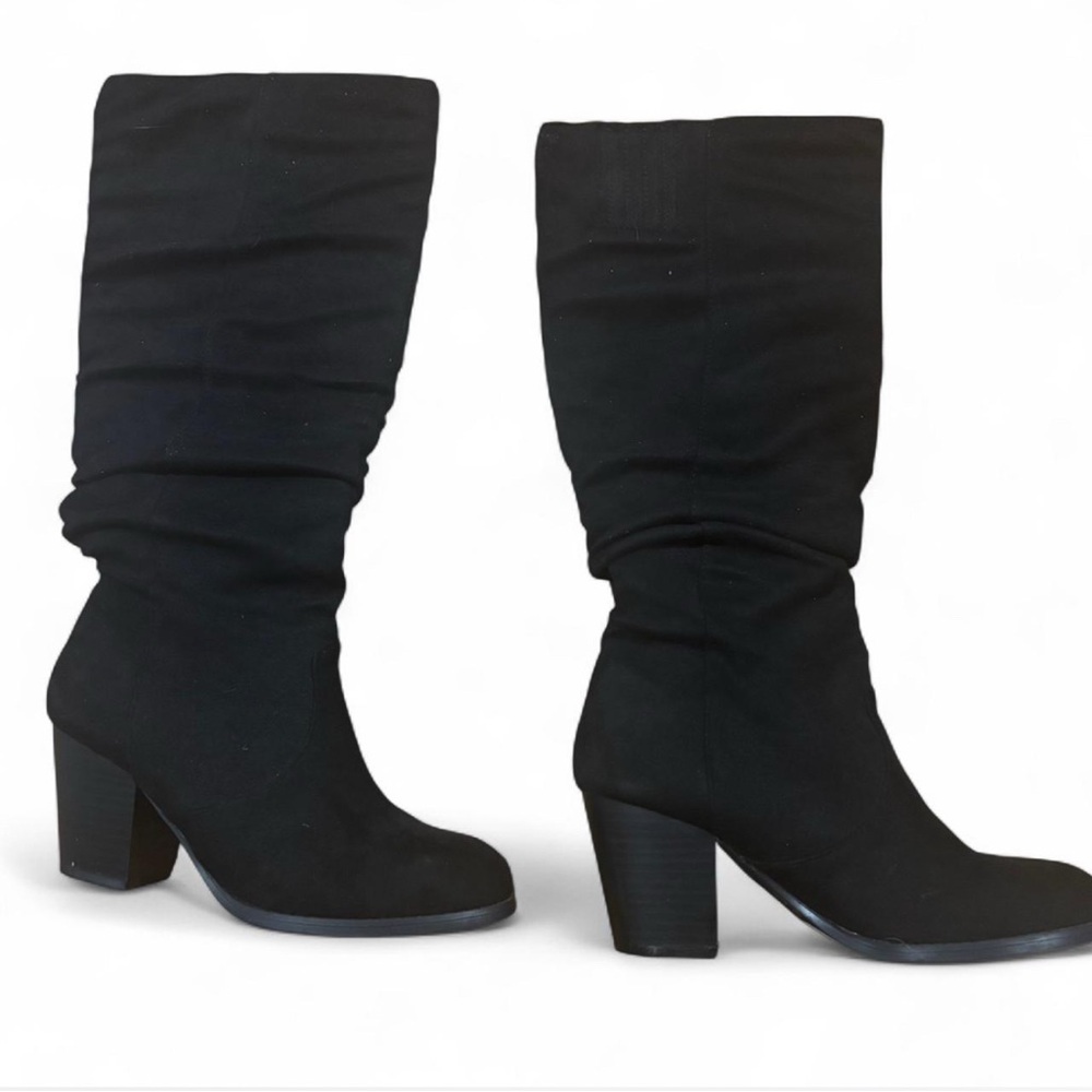 Qupid Black Heeled Boots